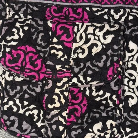 Vera Bradley Black and Purple Travel Duffel Bag with Crossbody and Handles - Picture 5 of 12